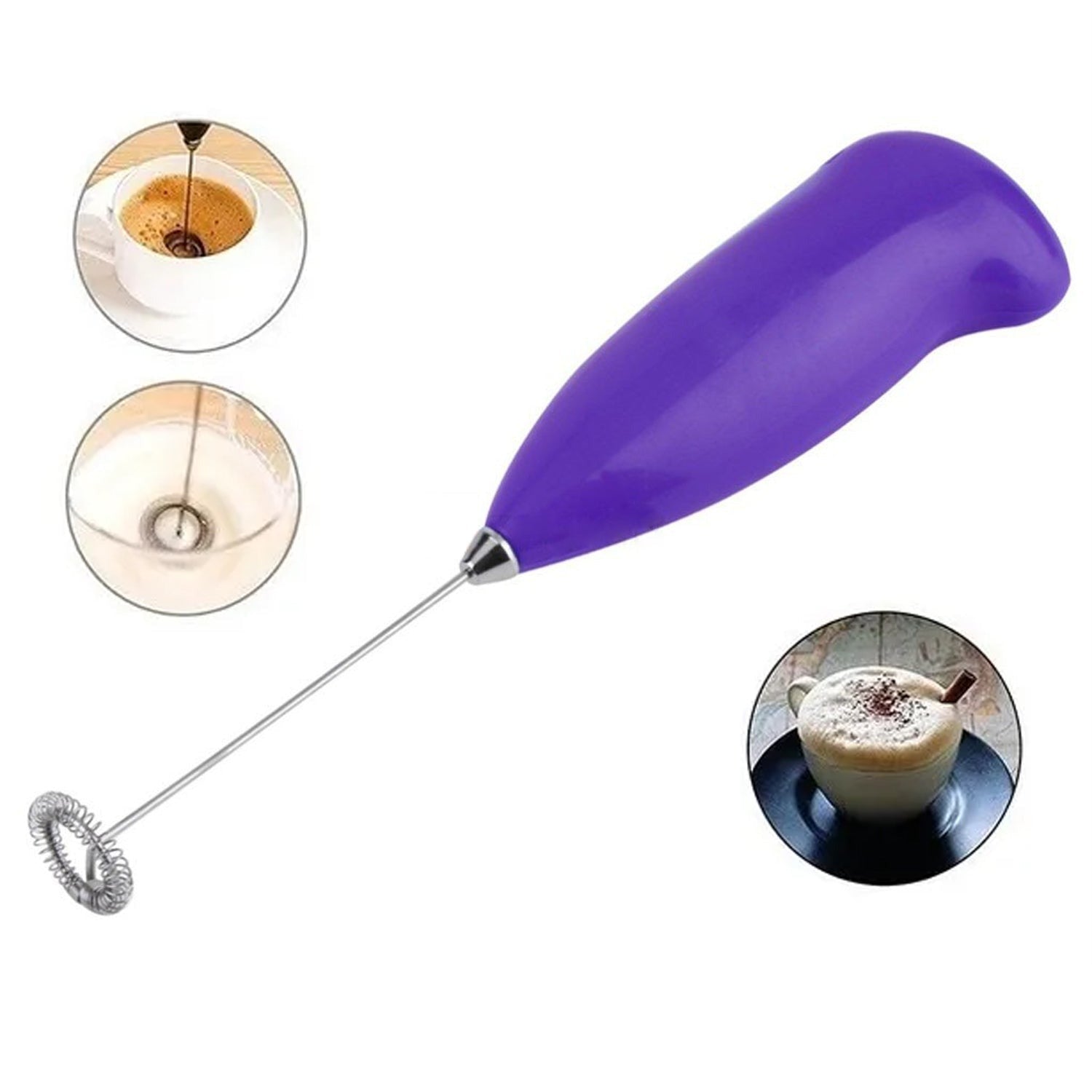 Hand blender in use for food preparation. Hand blender in use for food preparation.